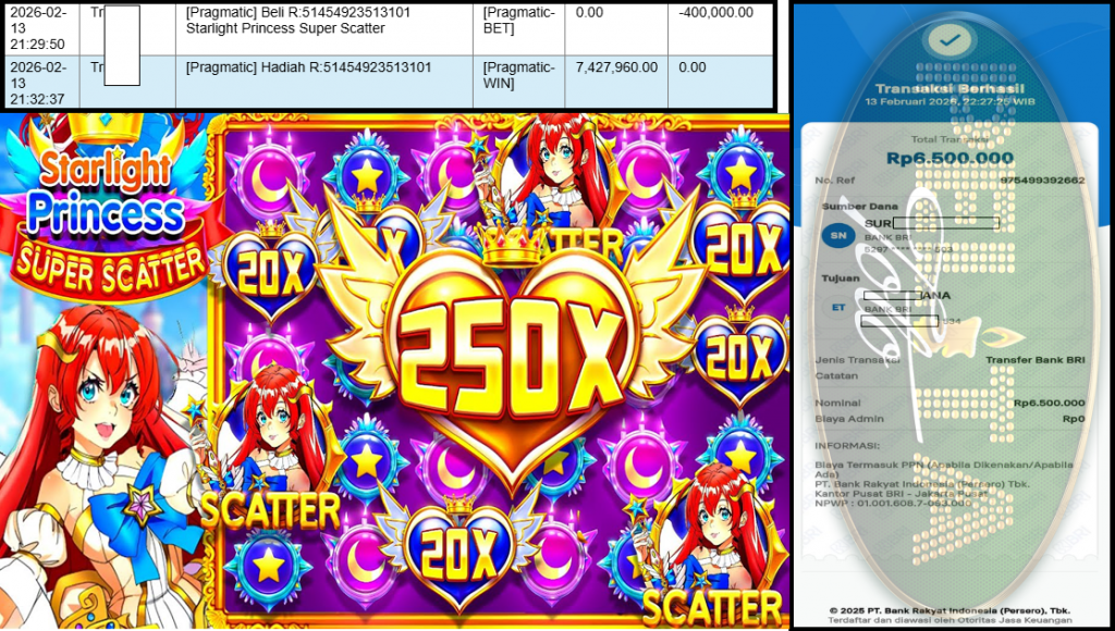 PELITATOTO JACKPOT PRAGMATIC Gaming ”Starlight Princess Super Scatter” ‌‌‌‌‌‌‌‏Rp 6,500,000,- LUNAS