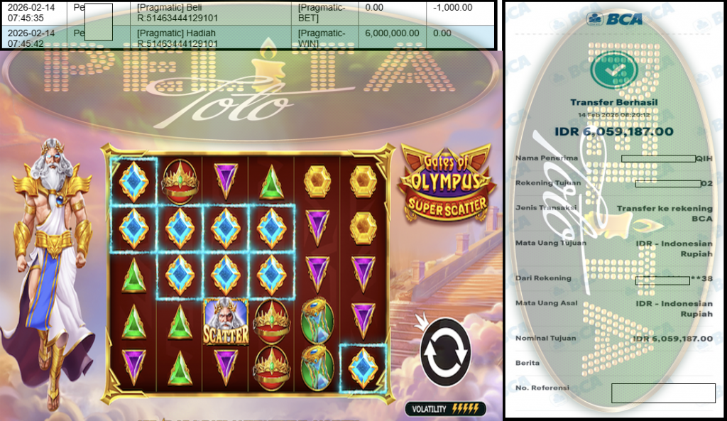 PELITATOTO JACKPOT PRAGMATIC Gaming ‘Gates of Olympus Super Scatter” ‌‌‌‌‌‌‌‏Rp 6,059,187,- LUNAS