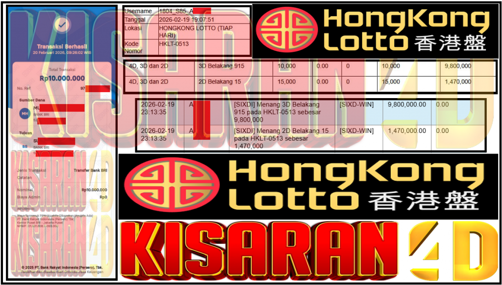 KISARAN4D JACKPOT PASARAN HONGKONG LOTTO ”4915” Rp 10,000,000,- LUNAS