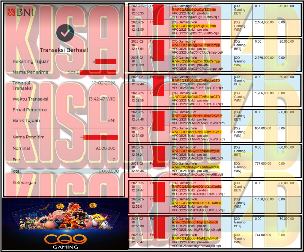 KISARAN4D JACKPOT CQ Gaming ‌‌‌‌‌‌‌‏Rp 9,000,000,- LUNAS