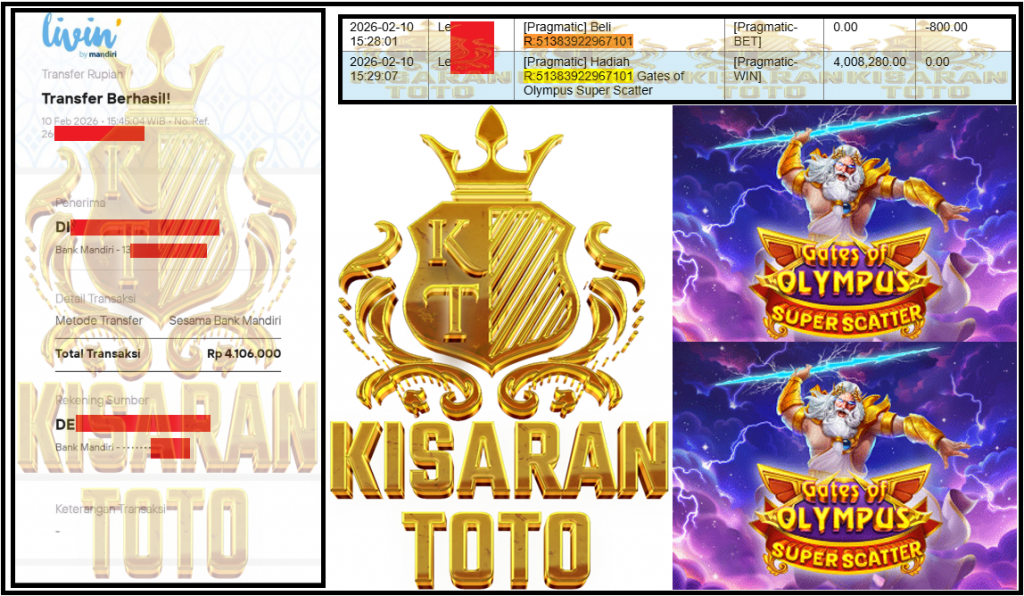 KISARANTOTO JACKPOT PRAGMATIC Gaming ”Gates of Olympus Super Scatter” ‌‌‌‌‌‌‌‏Rp 4,106,000,- LUNAS