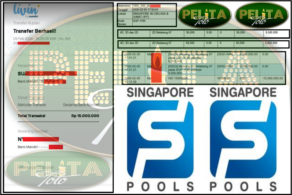 PELITATOTO JACKPOT PASARAN SINGAPORE ”2267” Rp 15,000,000,- LUNAS