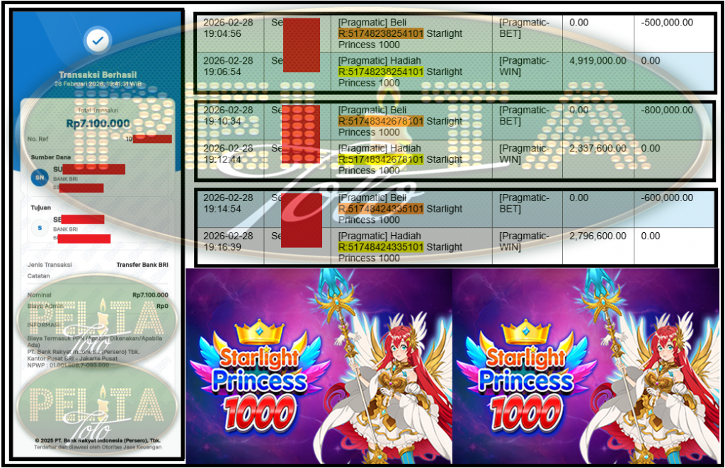 PELITATOTO JACKPOT PRAGMATIC Gaming ”Starlight Princess 1000” ‌‌‌‌‌‌‌‏Rp 7,100,000,- LUNAS