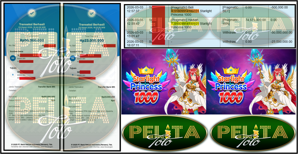 PELITATOTO JACKPOT PRAGMATIC Gaming ”Starlight Princess 1000” Rp 73,000,000,- LUNAS
